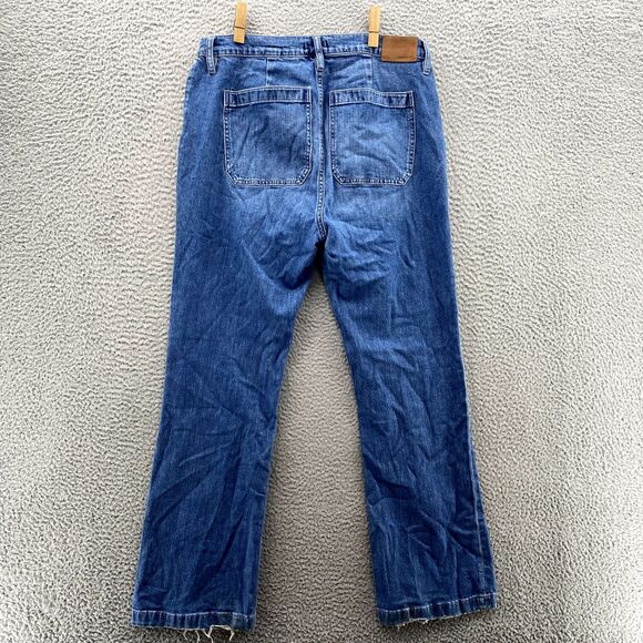 J.Crew Demi Boot Jean Women 33 WideLeg Front Pocket Y2k Western Academia Classic - Picture 12 of 15